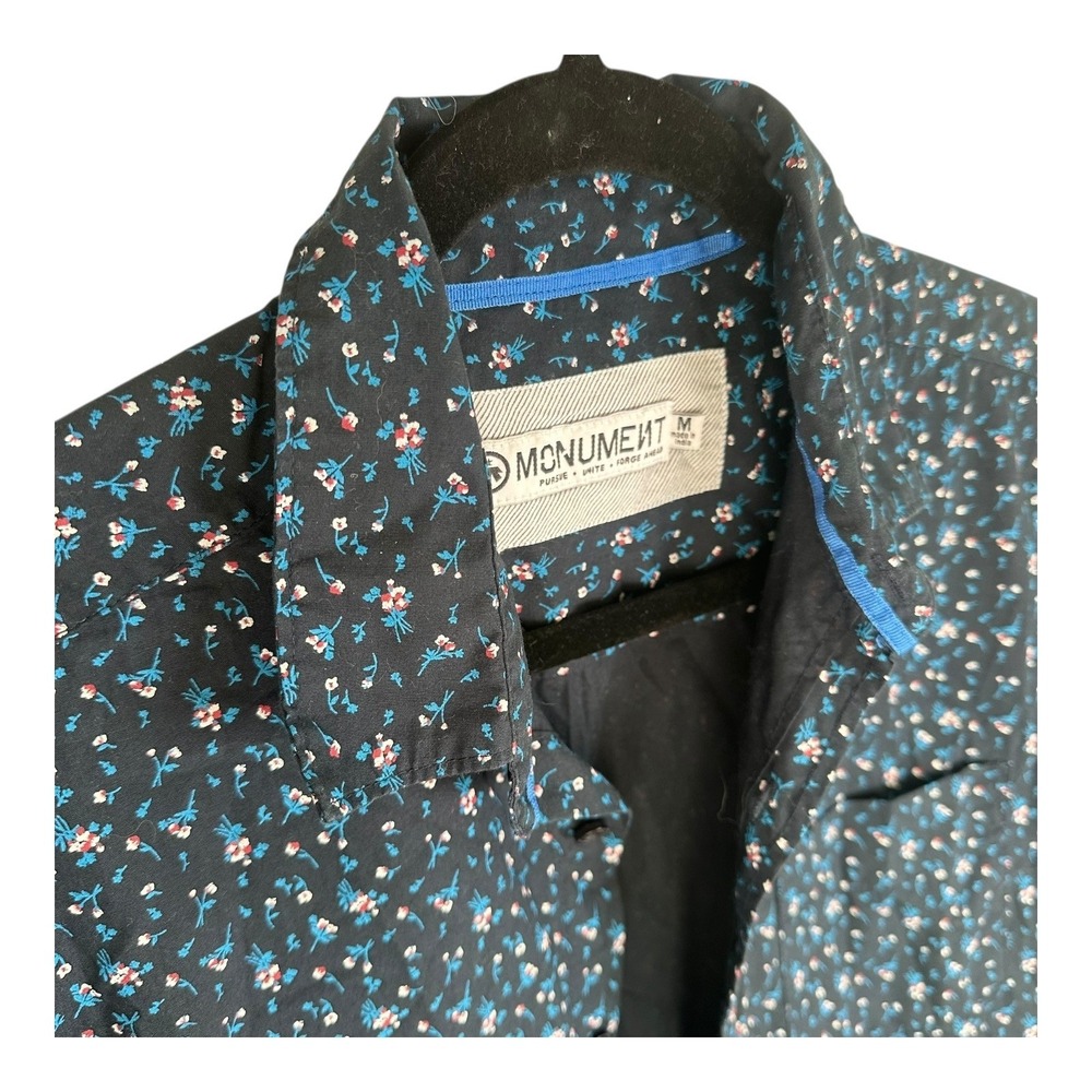 Monument Short Sleeve Button Up Shirt | Modern Classic | Floral | M